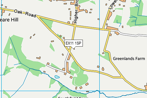 EX11 1SP map - OS VectorMap District (Ordnance Survey)