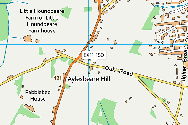 EX11 1SQ map - OS VectorMap District (Ordnance Survey)