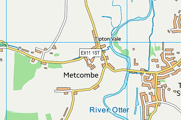 EX11 1ST map - OS VectorMap District (Ordnance Survey)