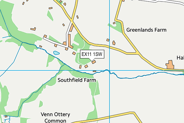 EX11 1SW map - OS VectorMap District (Ordnance Survey)