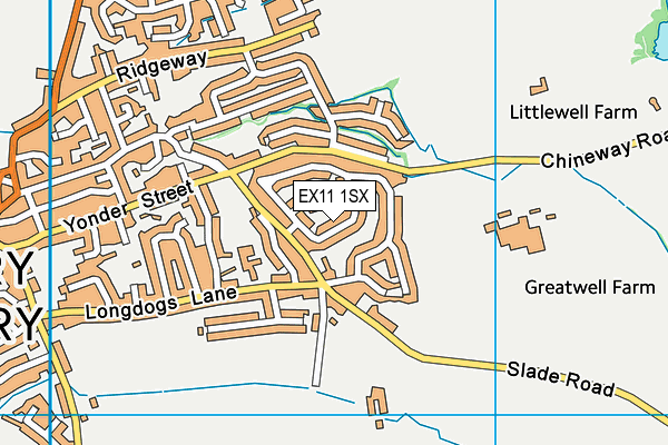 EX11 1SX map - OS VectorMap District (Ordnance Survey)