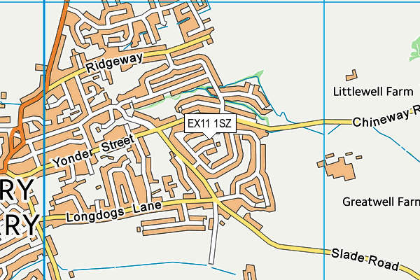 EX11 1SZ map - OS VectorMap District (Ordnance Survey)