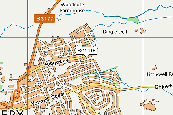 EX11 1TH map - OS VectorMap District (Ordnance Survey)