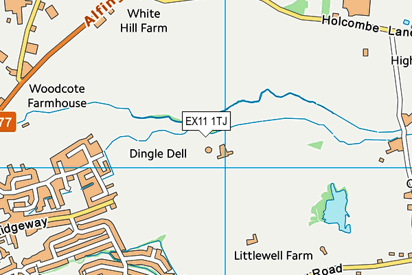 EX11 1TJ map - OS VectorMap District (Ordnance Survey)