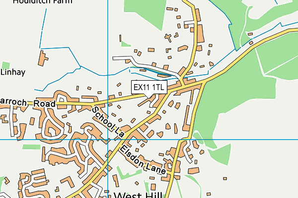 EX11 1TL map - OS VectorMap District (Ordnance Survey)