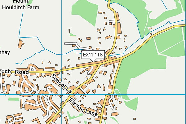 EX11 1TS map - OS VectorMap District (Ordnance Survey)