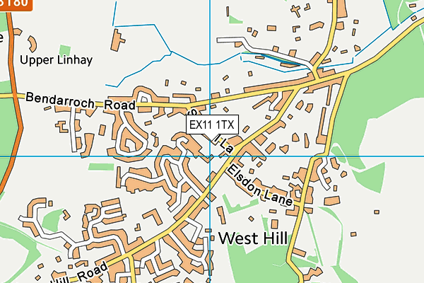 EX11 1TX map - OS VectorMap District (Ordnance Survey)
