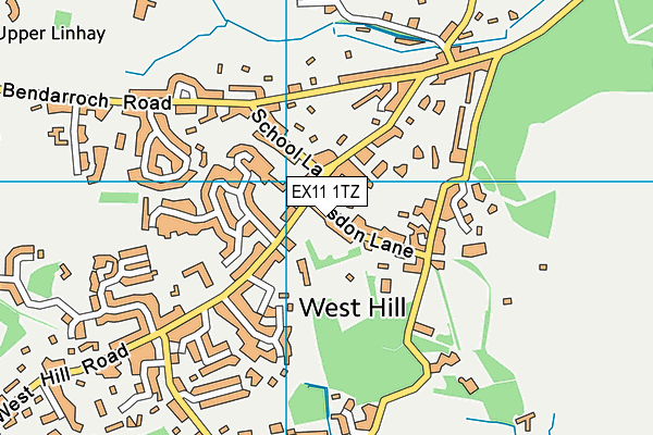 EX11 1TZ map - OS VectorMap District (Ordnance Survey)