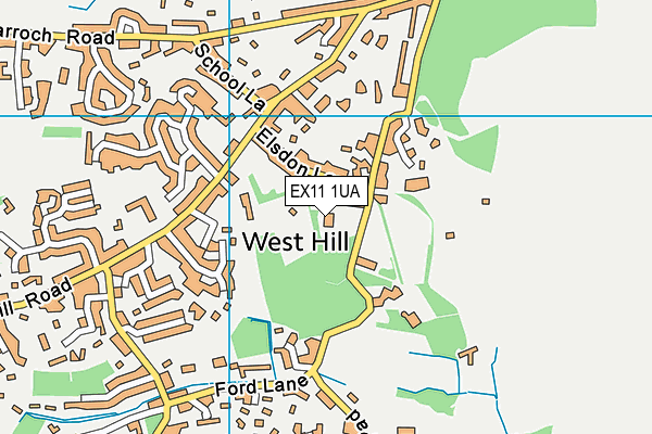 EX11 1UA map - OS VectorMap District (Ordnance Survey)