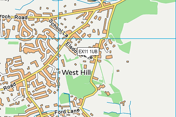 EX11 1UB map - OS VectorMap District (Ordnance Survey)