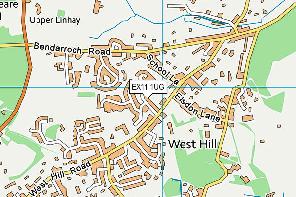 EX11 1UG map - OS VectorMap District (Ordnance Survey)