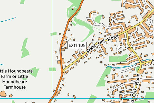 EX11 1UN map - OS VectorMap District (Ordnance Survey)