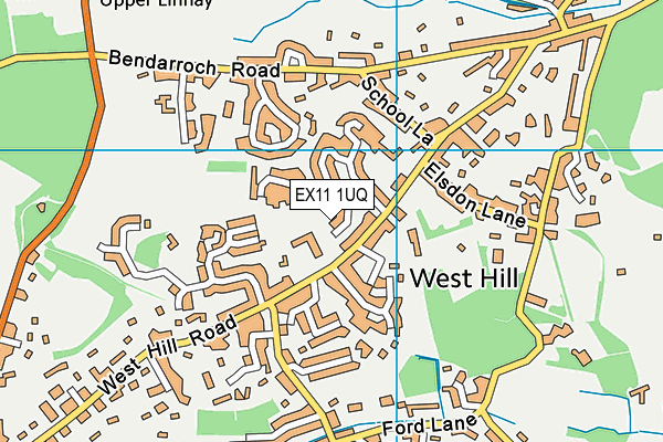 EX11 1UQ map - OS VectorMap District (Ordnance Survey)