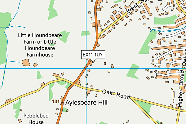 EX11 1UY map - OS VectorMap District (Ordnance Survey)