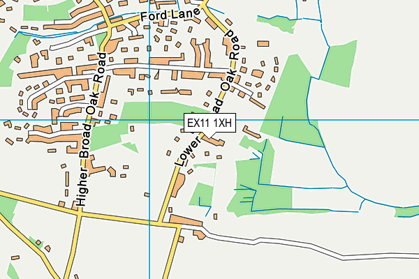 EX11 1XH map - OS VectorMap District (Ordnance Survey)