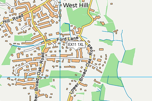 EX11 1XL map - OS VectorMap District (Ordnance Survey)