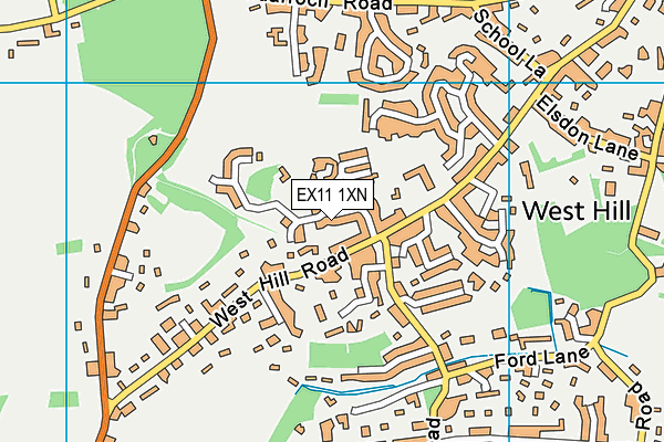 EX11 1XN map - OS VectorMap District (Ordnance Survey)