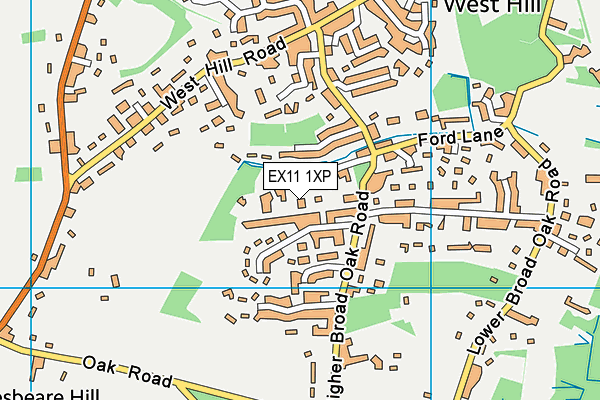 EX11 1XP map - OS VectorMap District (Ordnance Survey)