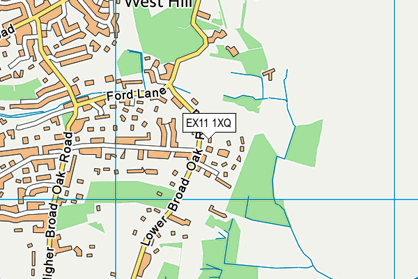 EX11 1XQ map - OS VectorMap District (Ordnance Survey)