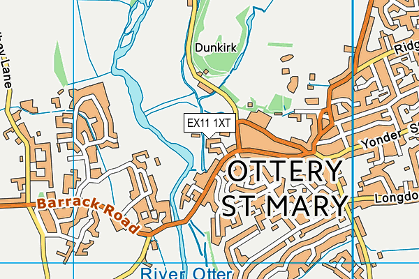 EX11 1XT map - OS VectorMap District (Ordnance Survey)