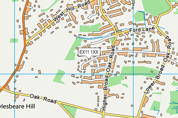 EX11 1XX map - OS VectorMap District (Ordnance Survey)