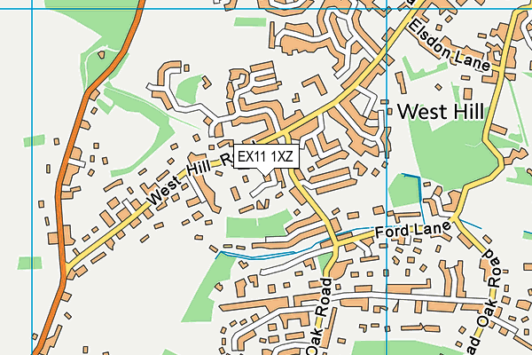 EX11 1XZ map - OS VectorMap District (Ordnance Survey)