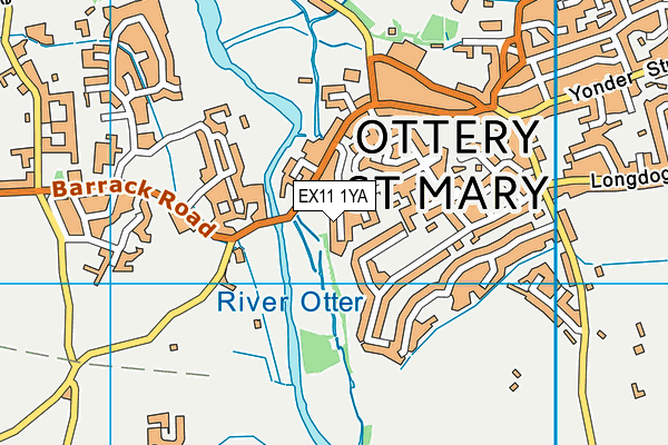 EX11 1YA map - OS VectorMap District (Ordnance Survey)