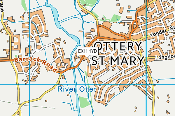 EX11 1YD map - OS VectorMap District (Ordnance Survey)