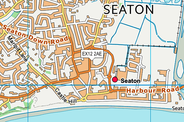 EX12 2AE map - OS VectorMap District (Ordnance Survey)