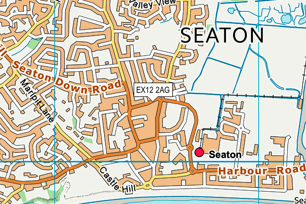 EX12 2AG map - OS VectorMap District (Ordnance Survey)