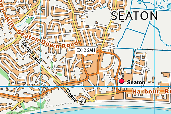 EX12 2AH map - OS VectorMap District (Ordnance Survey)