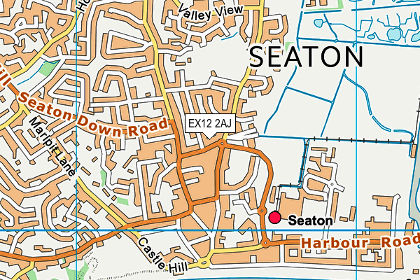 EX12 2AJ map - OS VectorMap District (Ordnance Survey)