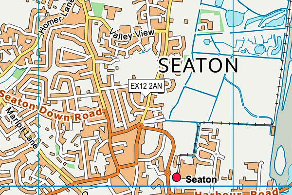 EX12 2AN map - OS VectorMap District (Ordnance Survey)