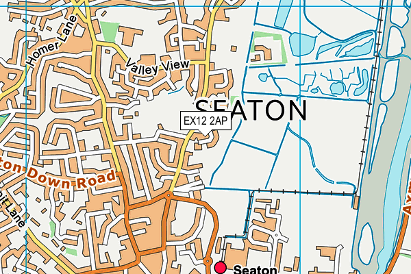 EX12 2AP map - OS VectorMap District (Ordnance Survey)