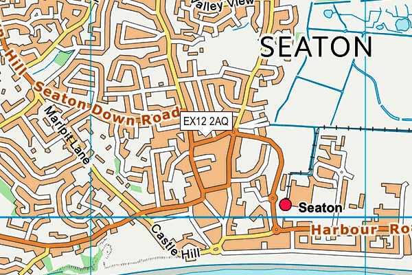 EX12 2AQ map - OS VectorMap District (Ordnance Survey)