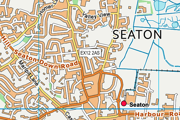 EX12 2AS map - OS VectorMap District (Ordnance Survey)