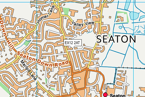 Seaton Cricket And Tennis Club map (EX12 2AT) - OS VectorMap District (Ordnance Survey)