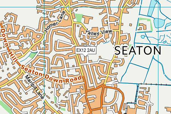 EX12 2AU map - OS VectorMap District (Ordnance Survey)