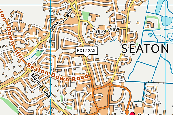 EX12 2AX map - OS VectorMap District (Ordnance Survey)