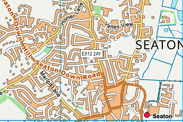 EX12 2AY map - OS VectorMap District (Ordnance Survey)