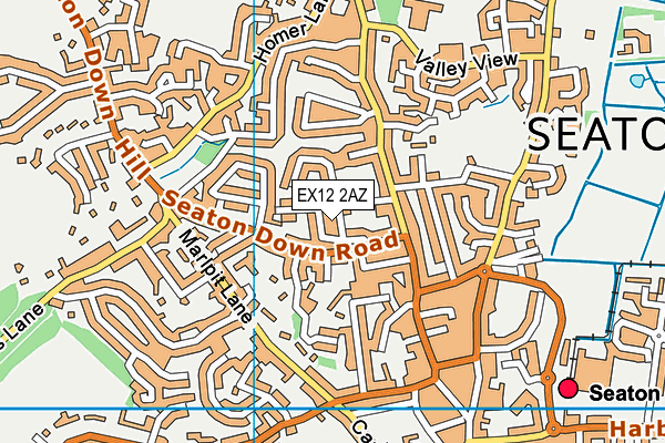 EX12 2AZ map - OS VectorMap District (Ordnance Survey)