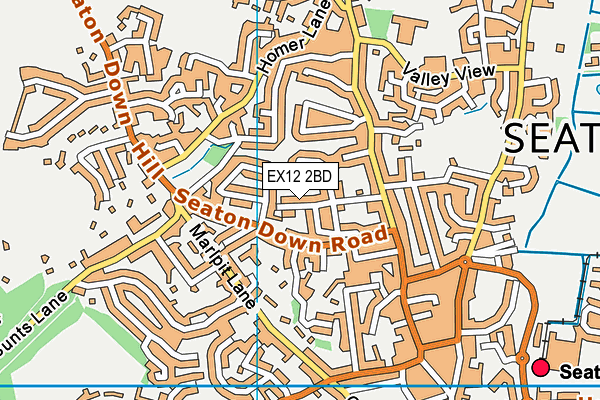 EX12 2BD map - OS VectorMap District (Ordnance Survey)