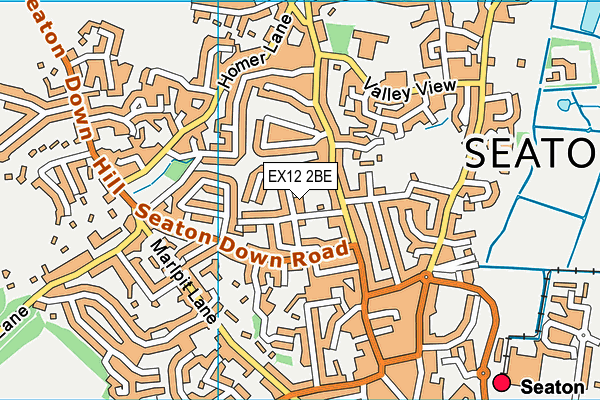 EX12 2BE map - OS VectorMap District (Ordnance Survey)