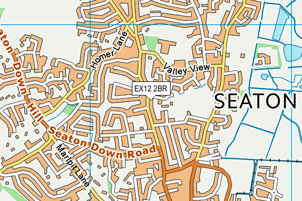 EX12 2BR map - OS VectorMap District (Ordnance Survey)