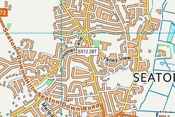 EX12 2BT map - OS VectorMap District (Ordnance Survey)