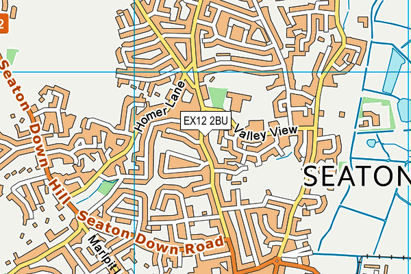 EX12 2BU map - OS VectorMap District (Ordnance Survey)