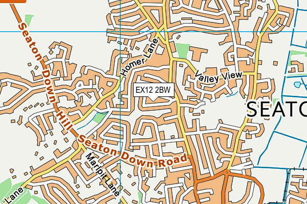 EX12 2BW map - OS VectorMap District (Ordnance Survey)