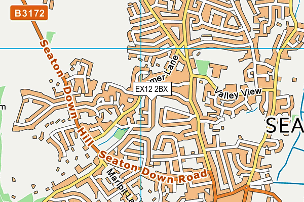 EX12 2BX map - OS VectorMap District (Ordnance Survey)