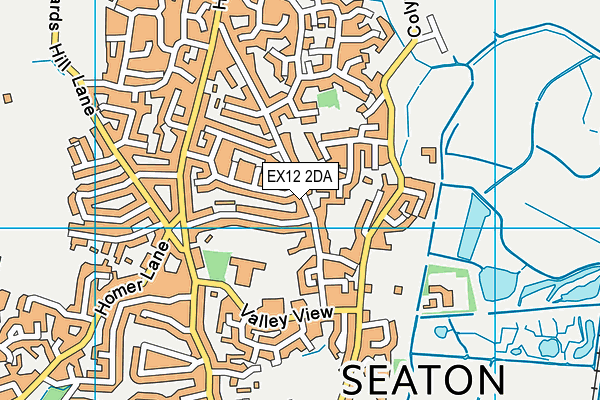 EX12 2DA map - OS VectorMap District (Ordnance Survey)
