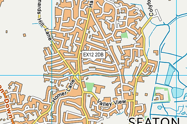 EX12 2DB map - OS VectorMap District (Ordnance Survey)